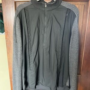 Lululemon Black and Gray Quarter-Zip Pullover